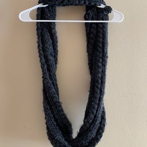 Grey wrap around infinity scarf